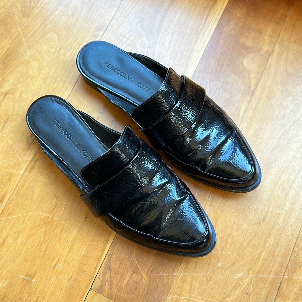 Rebecca Minkoff patent leather slides size 7